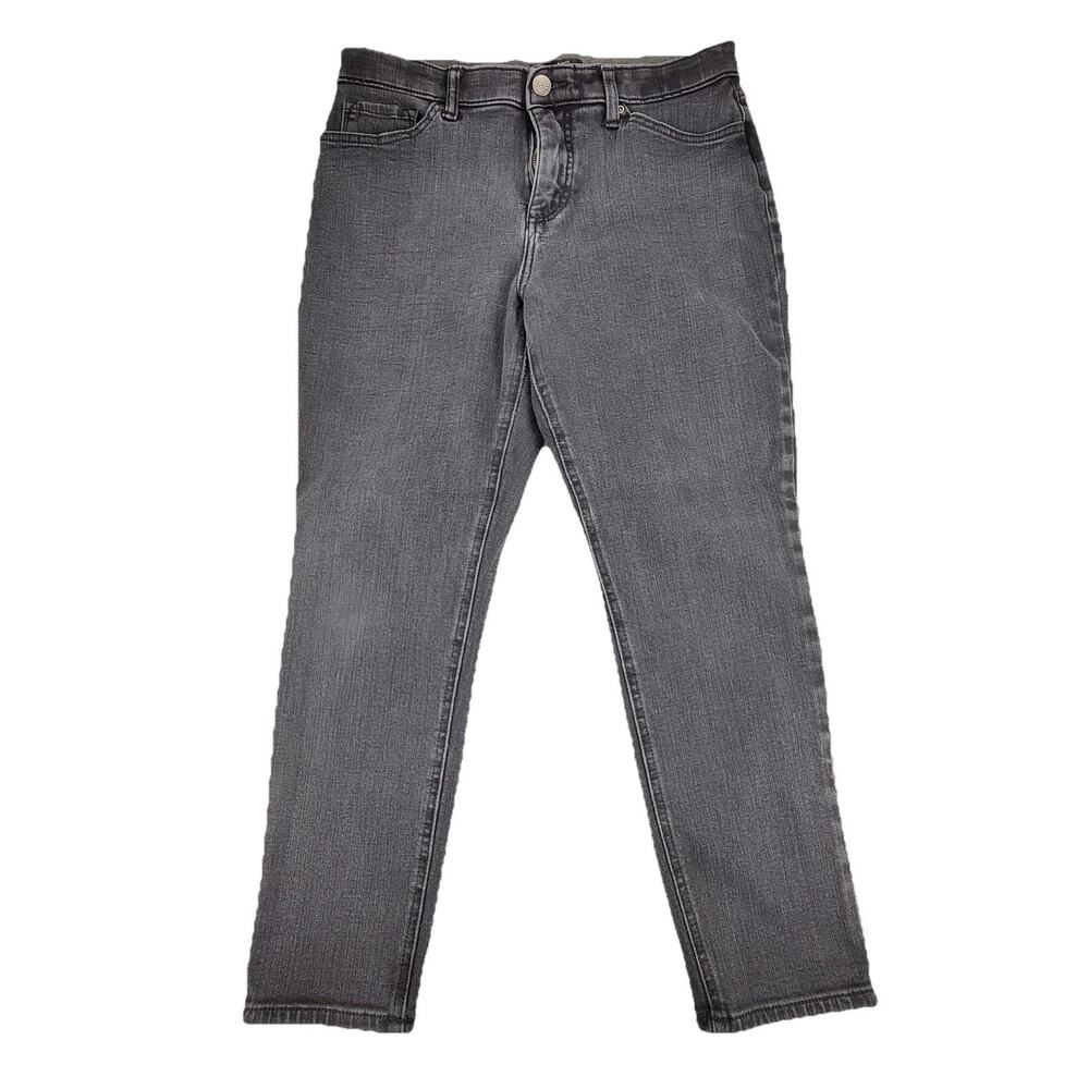 Lee Slim Fit Skinny Jeans Womens 12 Short Gray Medium Wash Stretch Denim 32x26